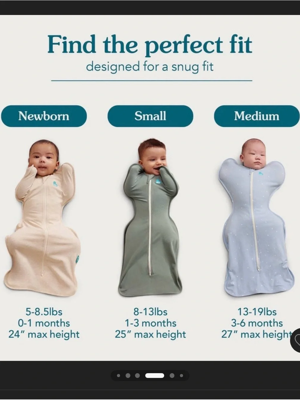 Love to Dream SwaddleMe Pink Infant Sleep Sack with Gray Trim - Zippered Swaddle